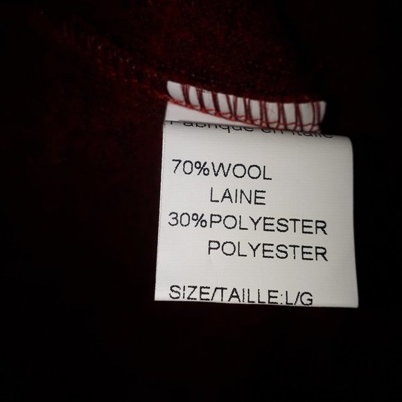 NWOT Brilliant Red Wool Italian Jacket - Picture 3 of 4